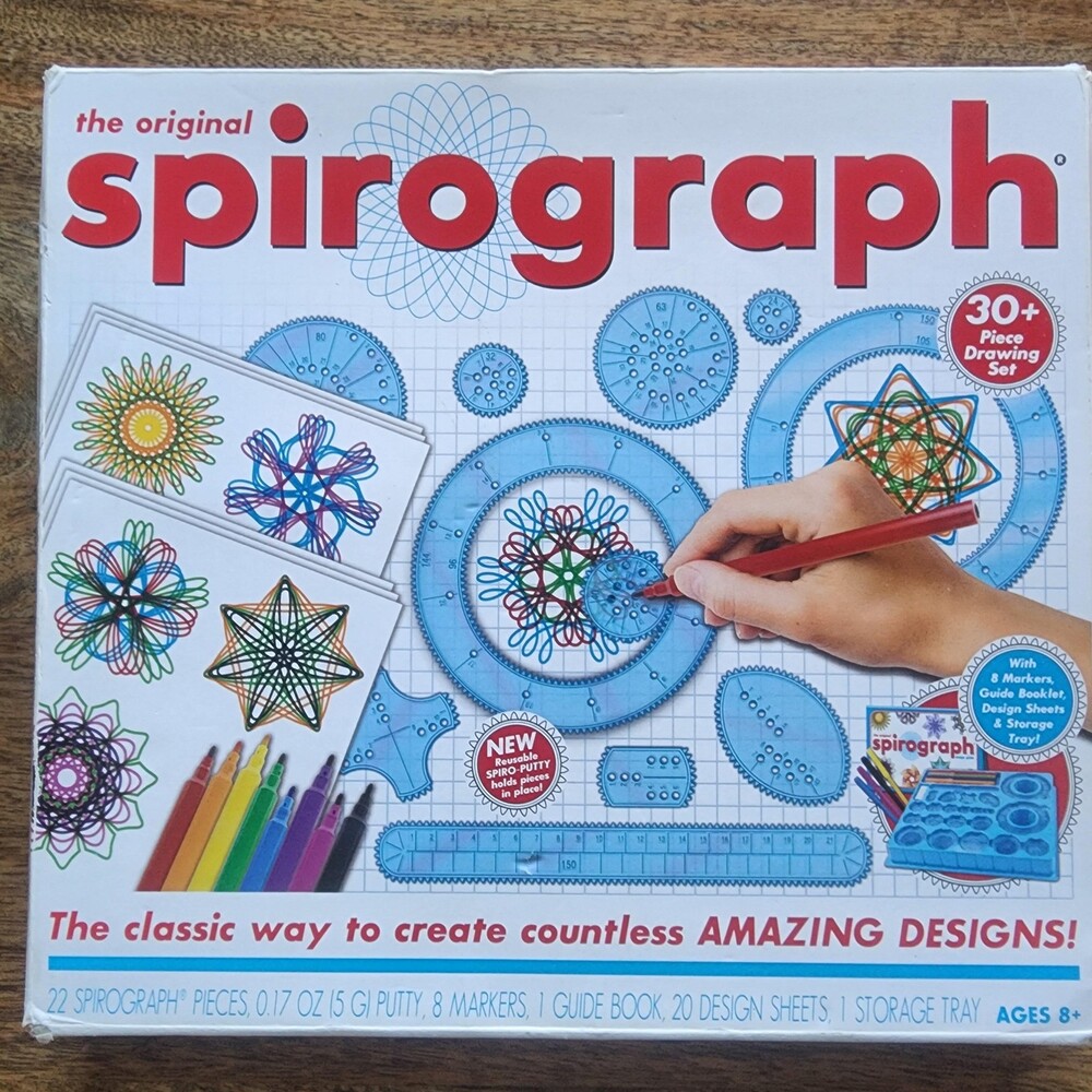 Spirograph The Original 30+ Piece Drawing Set 2016 Multicolor Ages 8+ Box Wear
